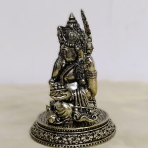 Side view of Antique Brass Ganesha Idol – 2.5 Inch
