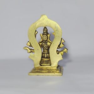 Back view of Classic Brass Varahi Amman Idol – 4.7 Inch, 600g