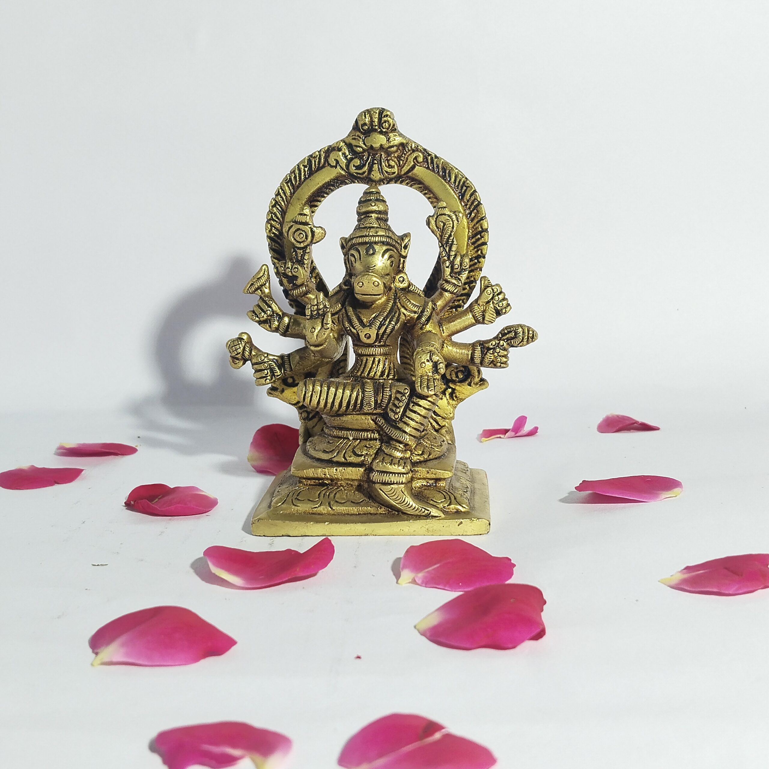 Classic Brass Varahi Amman Idol – 4.7 Inch, 600g Handcrafted Statue