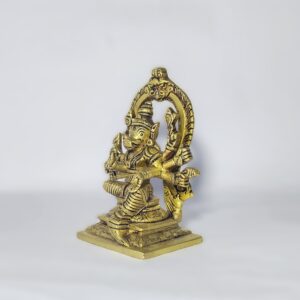 Side view of Classic Brass Varahi Amman Idol – 4.7 Inch, 600g