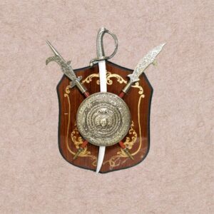 Royal sword and shield wall hanging home decor POZHI Decor