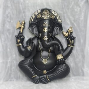 Ganesha Wall Hanging Displayed in Living Room Interior – POZHI Decor